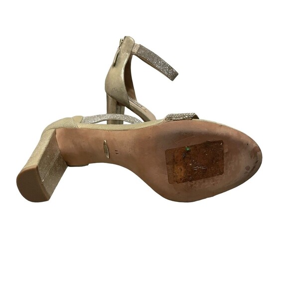 Badgley Mischka Champagne Gold Elizabeth Embellished Wedding Block High Heel 11 - Picture 12 of 16